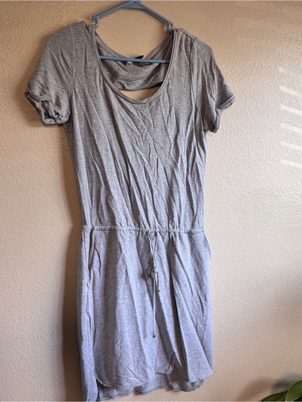 White House Black Market Casual Short Sleeve Drawstring Waist Dress